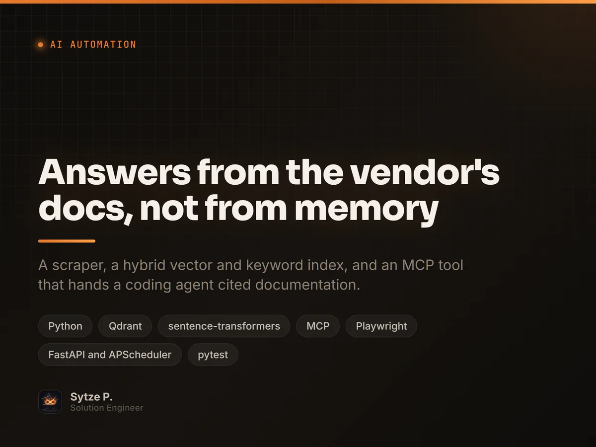 Answers from the vendor's docs, not from memory